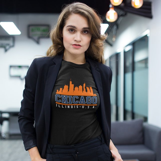 Chicago Illinois Beatiful Skyline T-Shirt (Von Creator hochgeladen)