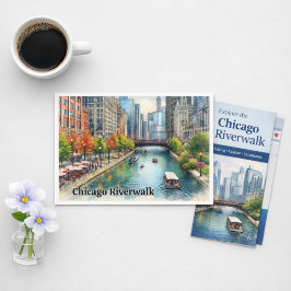Chicago Illinois City River Postcard Postkarte