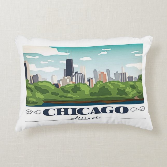 Chicago, Illinois Dekokissen (Vorderseite)
