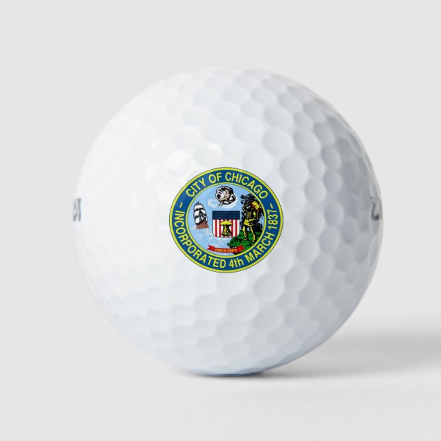 Chicago Illinois Golfball (Vorderseite)