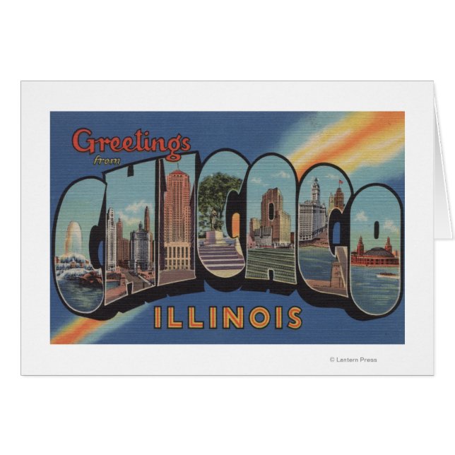 Chicago, Illinois - Große Buchstabenszenen (Vorderseite (Horizontal))