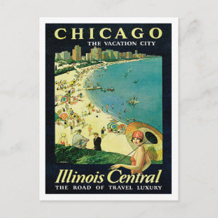 Chicago Illinois IL US Vintag Postkarte