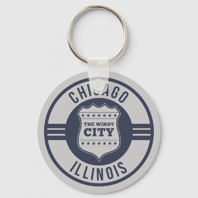 Chicago, Illinois (IL) , Vereinigte Staaten Schlüsselanhänger (Vorderseite)