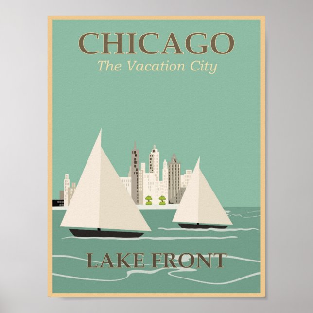 Chicago Illinois Lakefront Poster (Vorne)