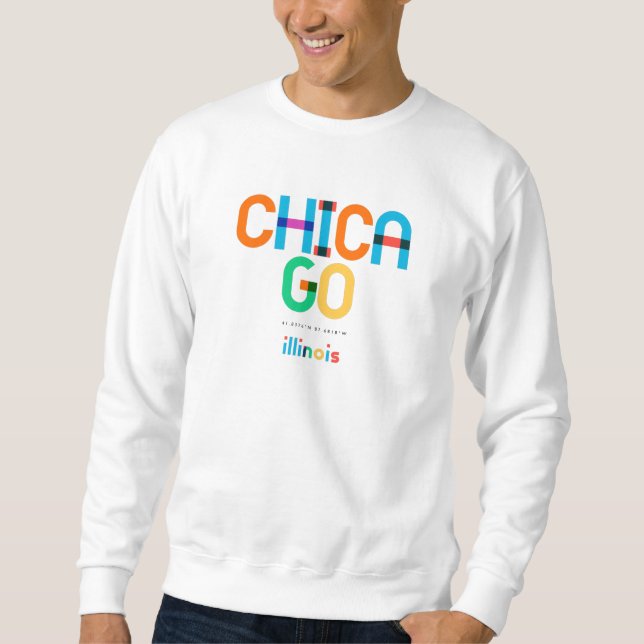 Chicago Illinois Mid Century, Pop Art, Sweatshirt (Vorderseite)