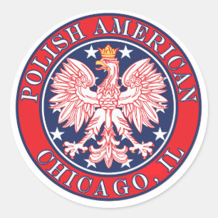Chicago Illinois Polish Runder Aufkleber