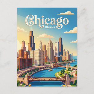 Chicago Illinois Postkarte