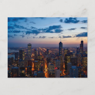 Chicago, Illinois, Skyline-Ansichtskarte Postkarte