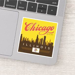 Chicago Illinois Skyline Aufkleber