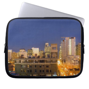Chicago, Illinois, Skyline-Aufnahme von West Loop Laptopschutzhülle