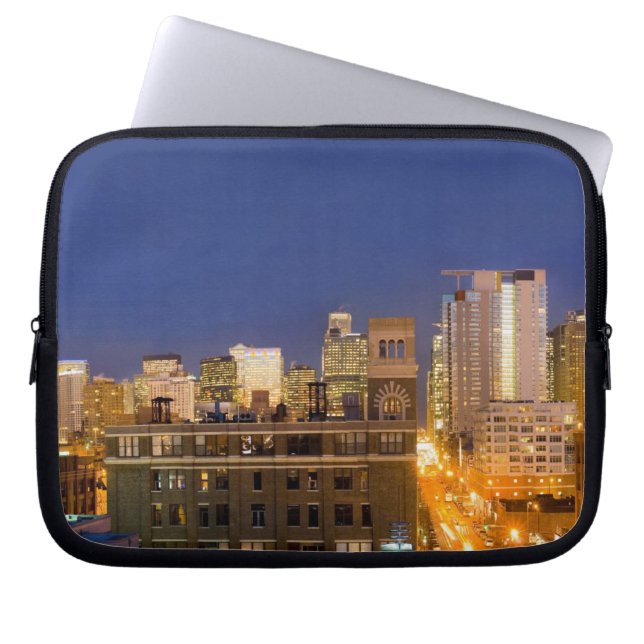 Chicago, Illinois, Skyline aus West Loop Laptopschutzhülle (Vorderseite)