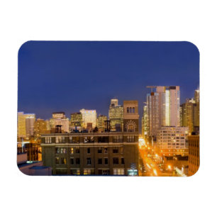 Chicago, Illinois, Skyline-Blick vom West Loop Magnet