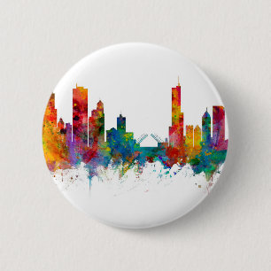 Chicago Illinois Skyline Button