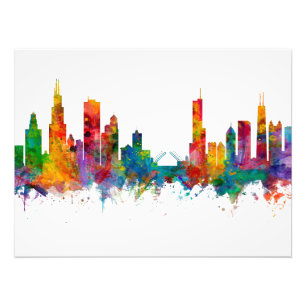 Chicago Illinois Skyline Fotodruck
