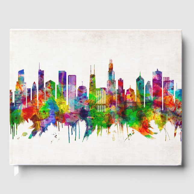 Chicago Illinois Skyline Gästebuch (Vorderseite)