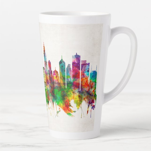 Chicago Illinois Skyline Milchtasse (Rechts)