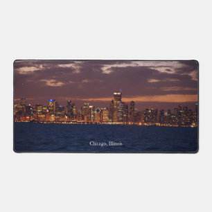 Chicago, Illinois-Skyline-Tischmatte Schreibtischunterlage