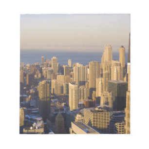 Chicago, Illinois, Skyline vom Sears Tower Notizblock