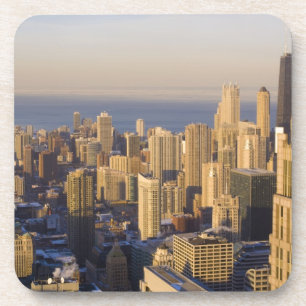 Chicago, Illinois, Skyline vom Sears Tower Untersetzer