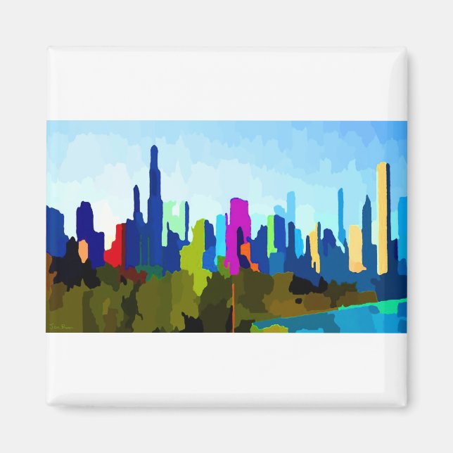 Chicago Illinois Skyline von Jon Baran Magnet (Vorne)