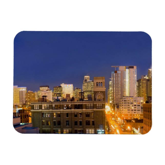 Chicago, Illinois, Skyline von West Loop erschosse Magnet (Horizontal)