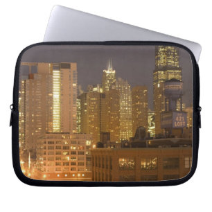 Chicago, Illinois, Skyline von West Loop: Laptopschutzhülle