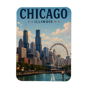 Chicago Illinois Stadt Reise Escape Magnet