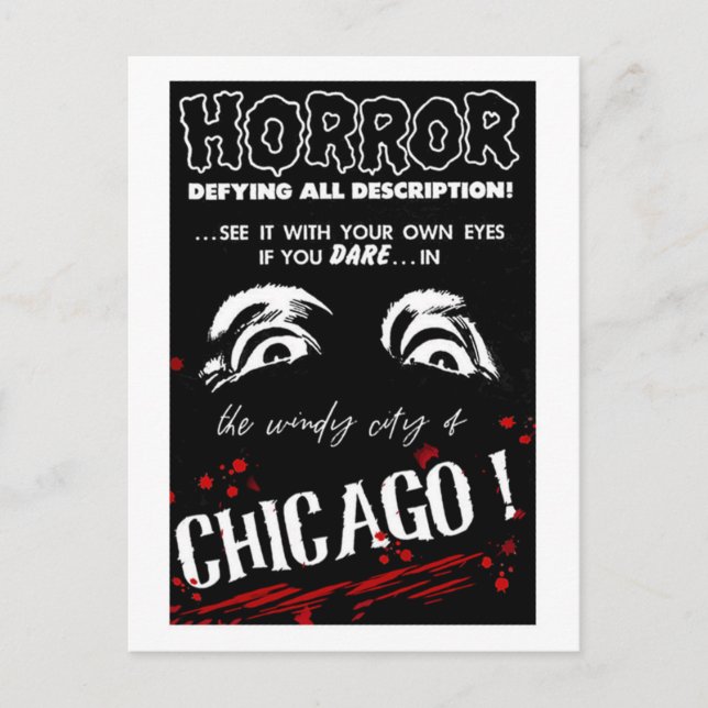 Chicago Illinois Travel Horror Gruß  Postkarte (Vorderseite)