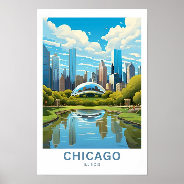 Chicago Illinois Travel Print Poster (Vorne)