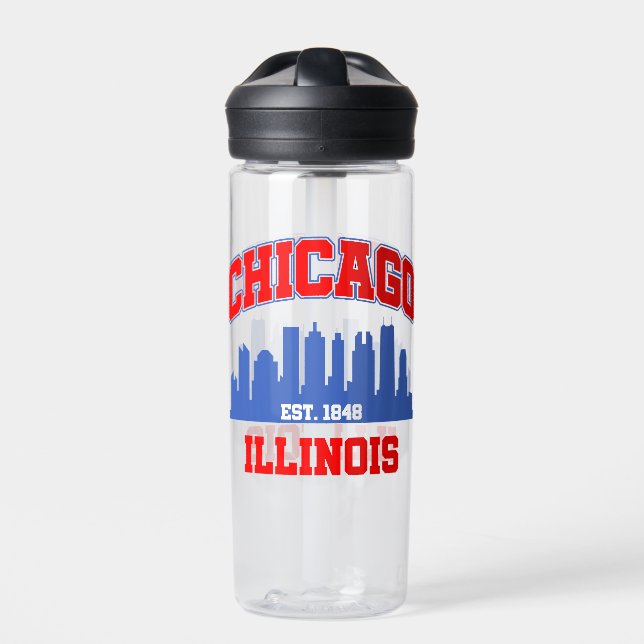 Chicago, Illinois Trinkflasche (Vorderseite)