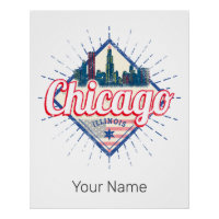 Chicago Illinois United Staaten Retro Skyline USA