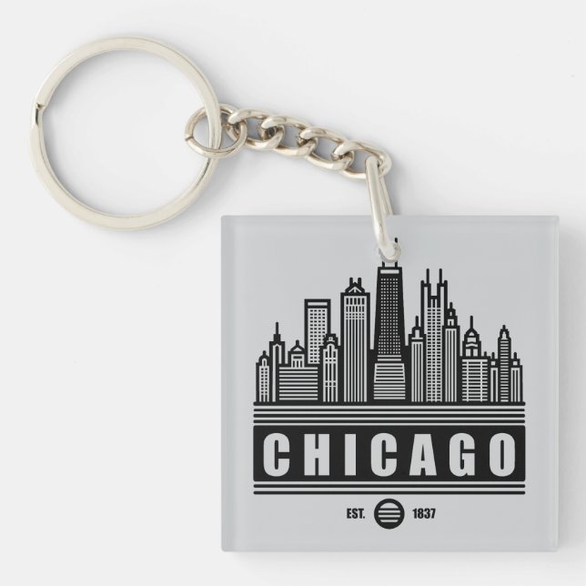 Chicago Illinois United Staaten Schlüsselanhänger (Vorderseite)