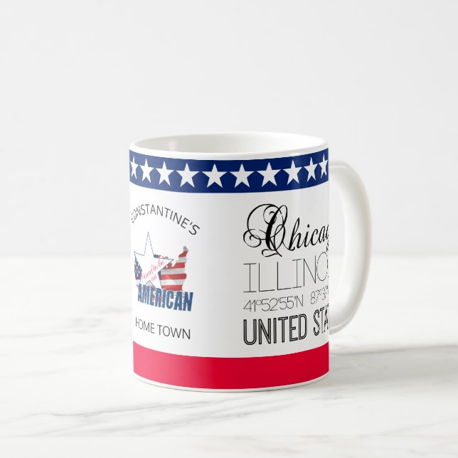 Chicago, Illinois, Vereinigte Staaten elegant Kaffeetasse (VorderseiteRechts)