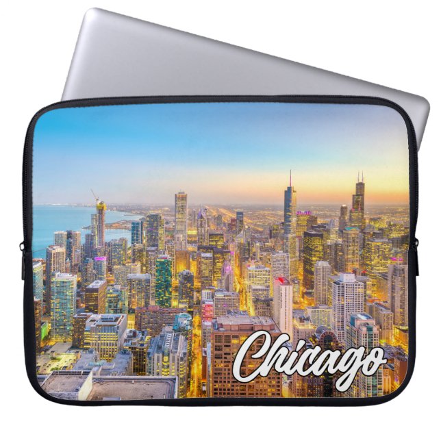 Chicago, Illinois, Vereinigte Staaten Laptopschutzhülle (Vorderseite)
