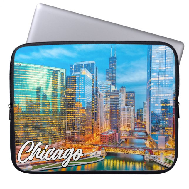 Chicago, Illinois, Vereinigte Staaten Laptopschutzhülle (Vorderseite)