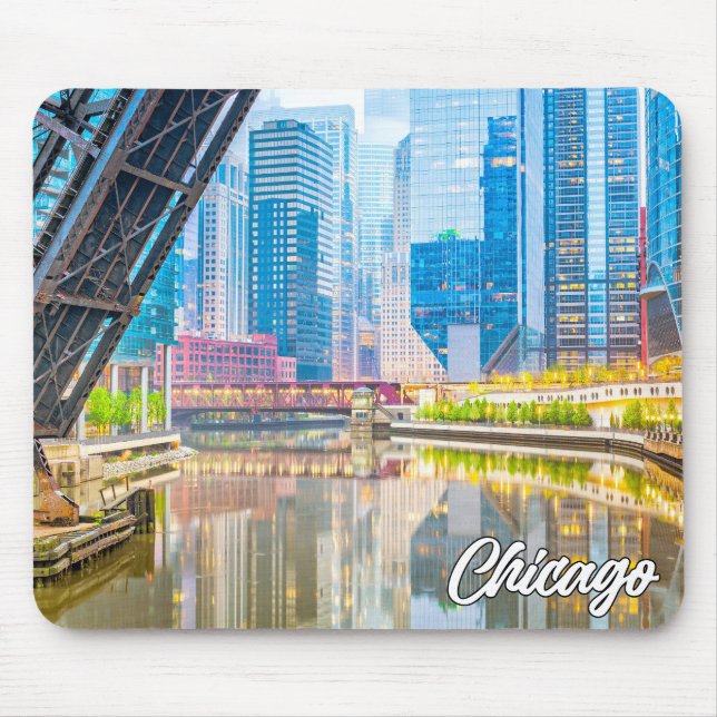 Chicago, Illinois, Vereinigte Staaten Mousepad (Vorne)