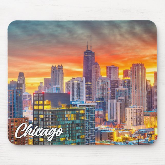 Chicago, Illinois, Vereinigte Staaten Mousepad (Vorne)