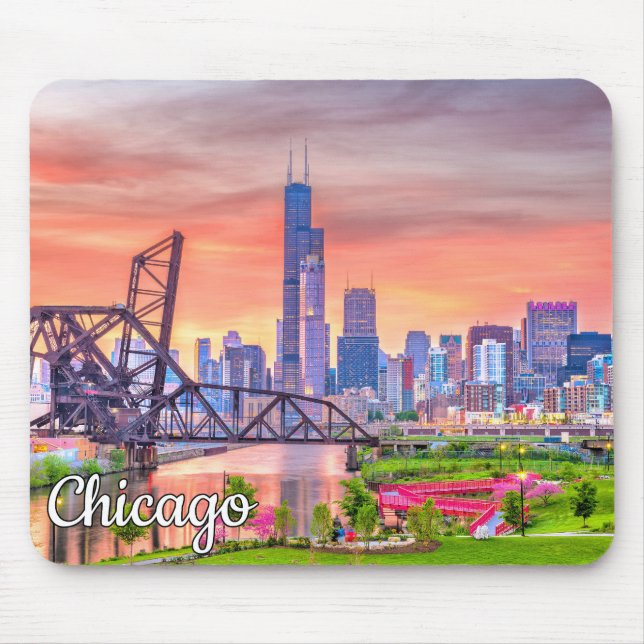 Chicago, Illinois, Vereinigte Staaten Mousepad (Vorne)