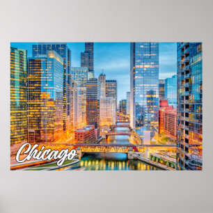 Chicago, Illinois, Vereinigte Staaten Poster