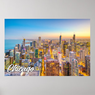 Chicago, Illinois, Vereinigte Staaten Poster