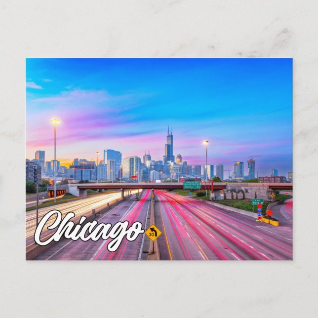 Chicago, Illinois, Vereinigte Staaten Postkarte (Vorderseite)