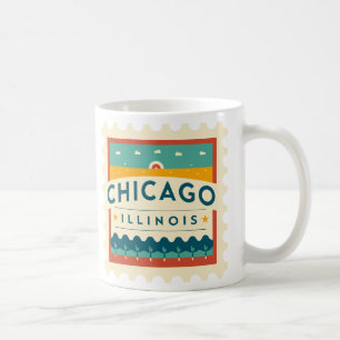 Chicago Illinois Vintag Design Kaffeetasse