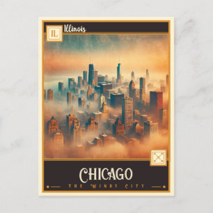 Chicago, Illinois Vintage Postkarte