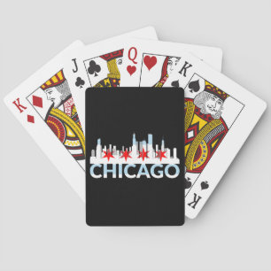 Chicago Illinois Windy City 4 Sterne Chi Town Logo Spielkarten
