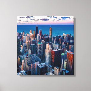 Chicago Illinois Wrapped Canvas Art 16,80 X 17,50 Leinwanddruck