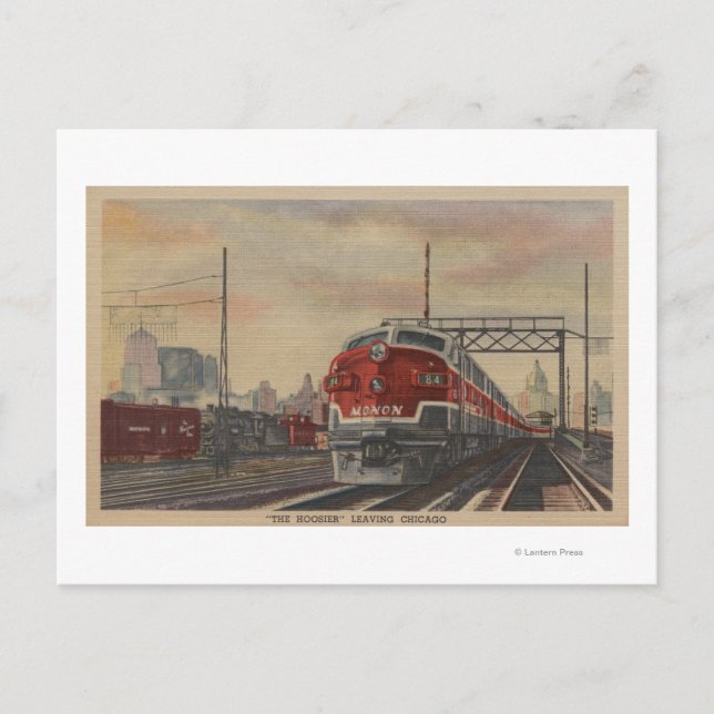 Chicago, Illinois / Zug Postkarte (Vorderseite)