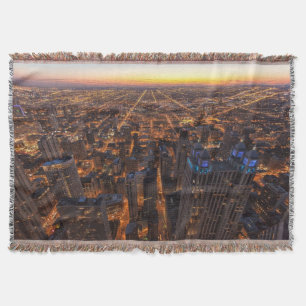Chicago im Stadtzentrum gelegen am Sonnenuntergang Decke