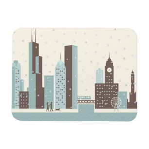 Chicago im Winter Magnet