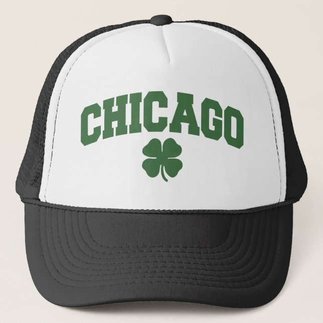 Chicago (irisches Kleeblatt) Truckerkappe (Vorderseite)