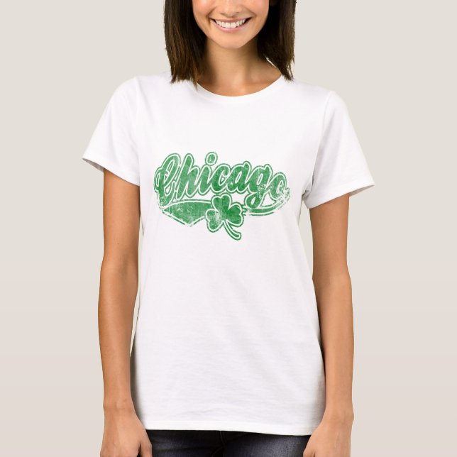 Chicago Irish Kleeblatt T-Shirt (Vorderseite)